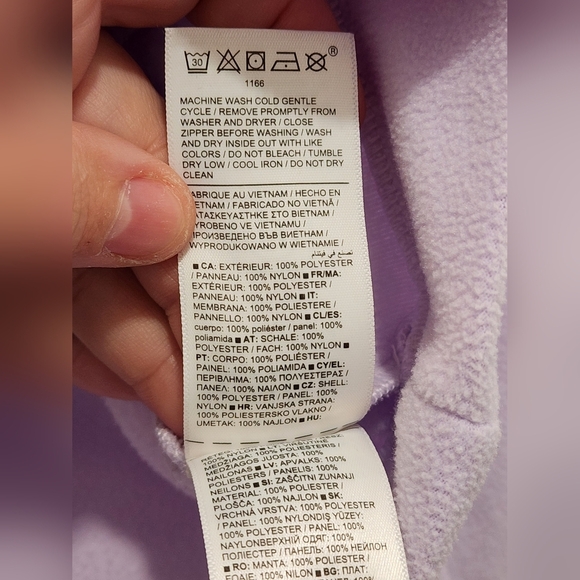 Athleta Girl Transition‎ Half Zip Color: Oxalis Violet Medium 8-10 - Picture 8 of 9